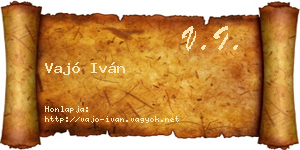 Vajó Iván névjegykártya
